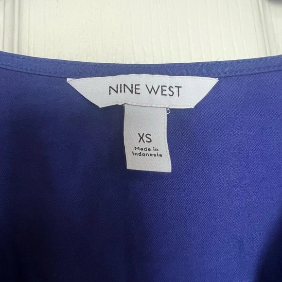 Nine West Peplum Blouse Silky Top - Picture 3 of 4